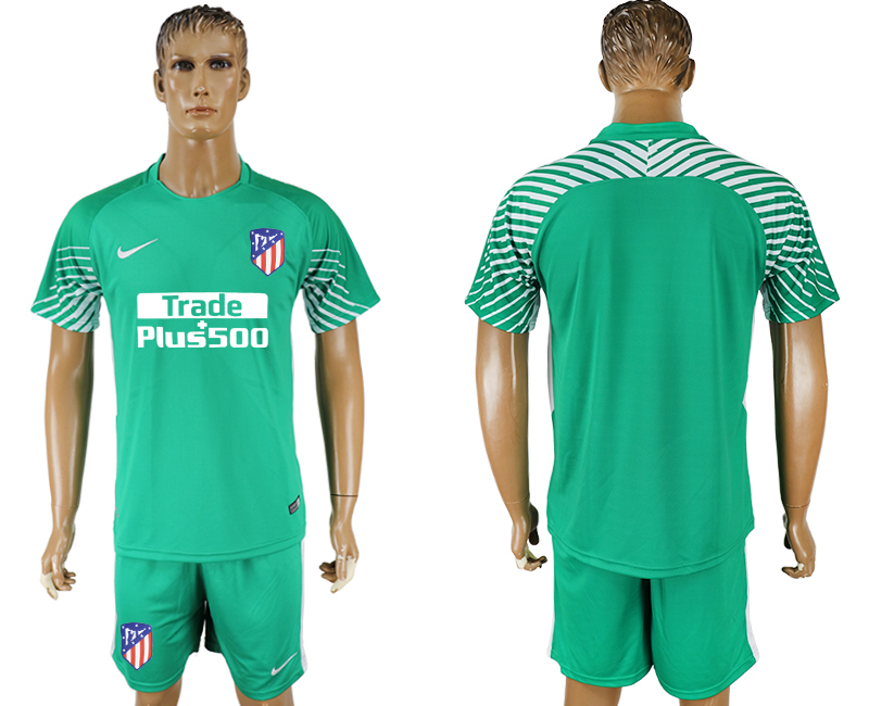 2017-18 Atletico Madrid Green Goalkeeper Soccer Jersey