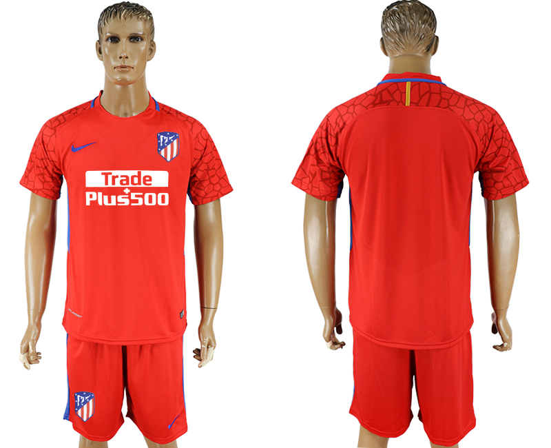 2017-18 Atletico Madrid Red Goalkeeper Soccer Jersey