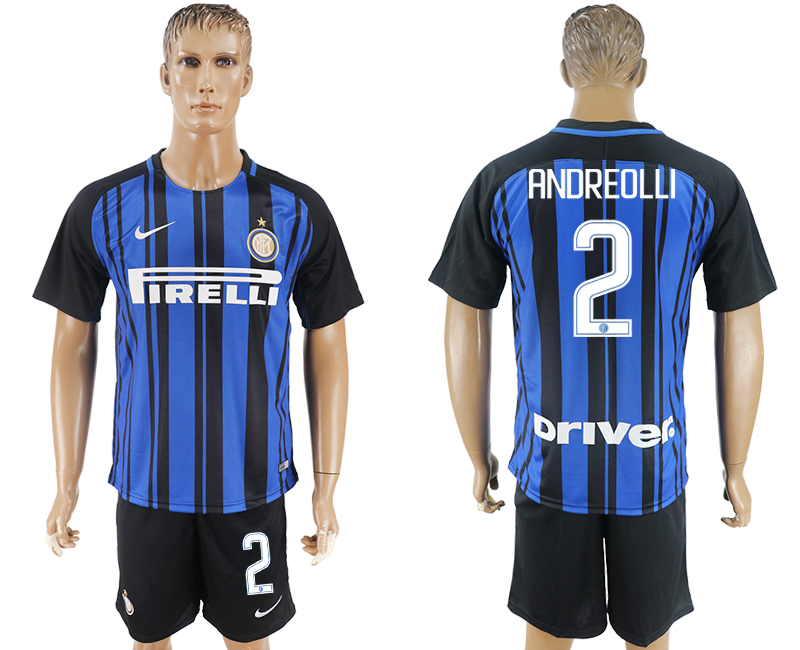 2017-18 Inter Milan 2 ANDREOLLI Home Soccer Jersey