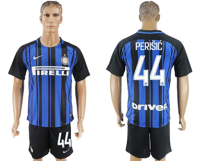 2017-18 Inter Milan 44 PERISIC Home Soccer Jersey