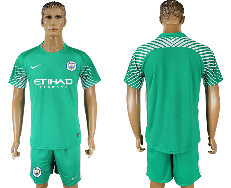 2017-18 Manchester City Green Goalkeeper Soccer Jersey