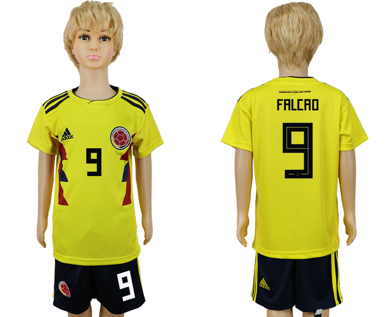 Colombia 9 FALCAO Youth 2018 FIFA World Cup Soccer Jersey - Click Image to Close