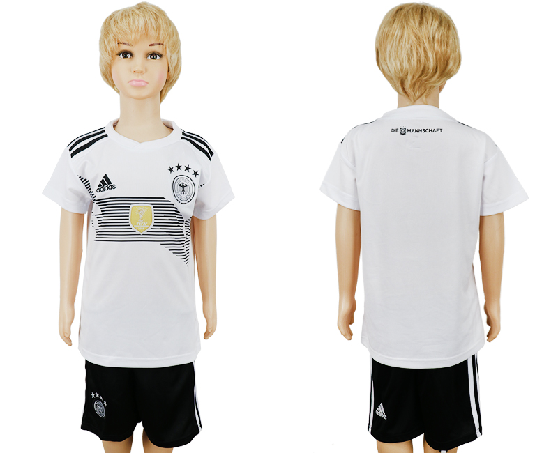 Germany Home Youth 2018 FIFA World Cup Soccer Jersey - Click Image to Close