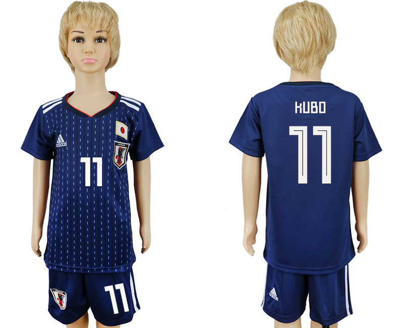 Japan 11 KUBO Youth Home 2018 FIFA World Cup Soccer Jersey