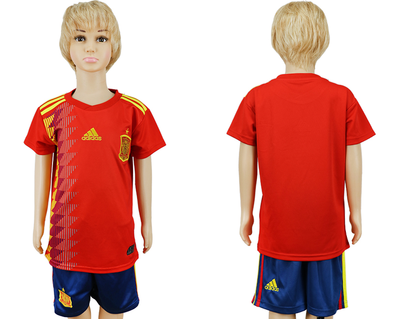 Spain Youth Home 2018 FIFA World Cup Soccer Jersey - Click Image to Close