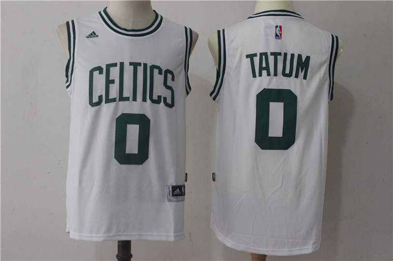 Celtics 0 Jayson Tatum White Swingman Jersey