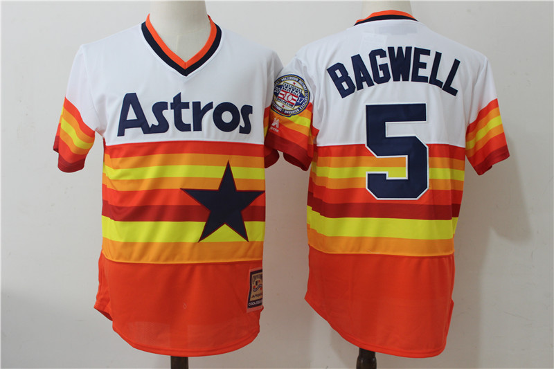 Astros 5 Jeff Bagwell Orange Cooperstown Collection Jersey
