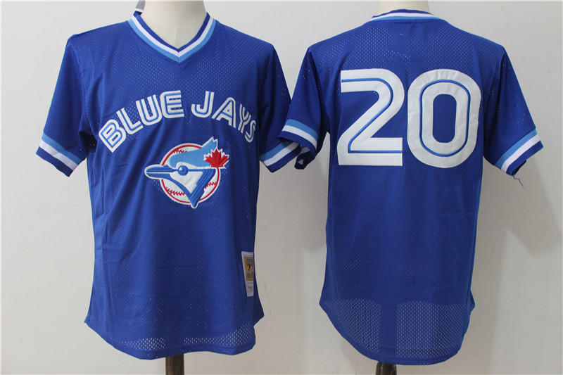 Blue Jays 20 Josh Donaldson Blue Cooperstown Collection Mesh Batting Practice Jersey - Click Image to Close