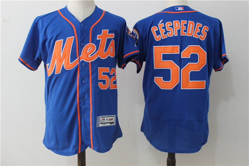 Mets 52 Yoenis Cespedes Blue Alternate Collection Flexbase Jersey - Click Image to Close