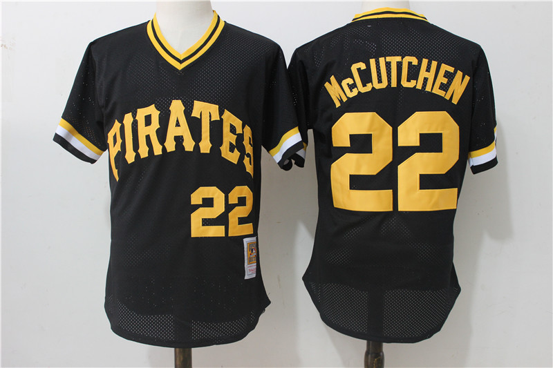 Pirates 22 Andrew Mccutchen Black Cooperstown Collection Mesh Batting Practice Jersey