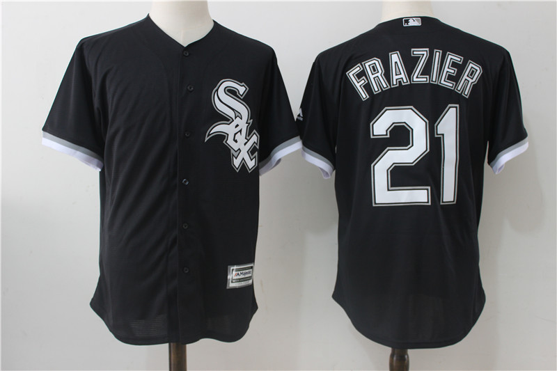 White Sox 21 Todd Frazier Black Cool Base Jersey