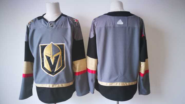 Vegas Golden Knights Blank Gray Adidas Jersey - Click Image to Close