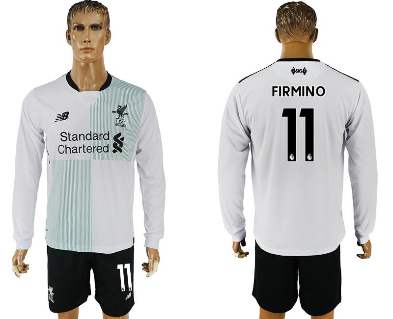 2017-18 Liverpool 11 FIRMINO Away Long Sleeve Soccer Jersey 2017-18 Liverpool 11 FIRMINO Away Long Sleeve Soccer Jersey