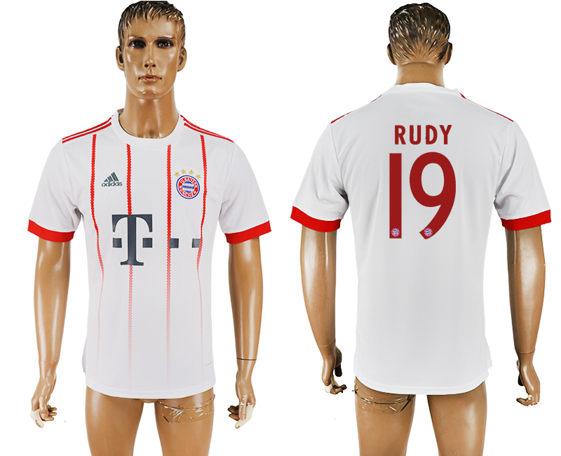2017-18 Bayern Munich 19 RUDY UEFA Champions League Away Thailand Soccer Jersey