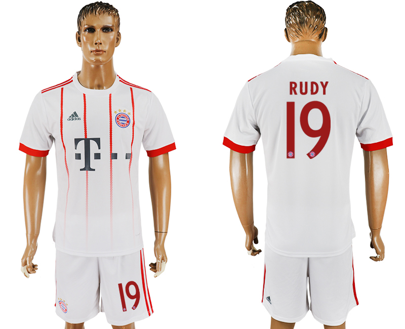 2017-18 Bayern Munich 19 RUDY UEFA Champions League Away Soccer Jersey