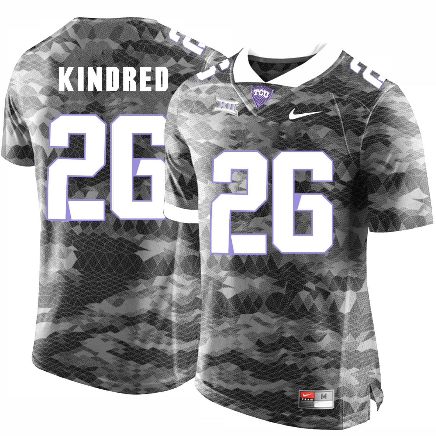 TCU Horned Frogs 26 Derrick Kindred Gray College Football Limited Jersey