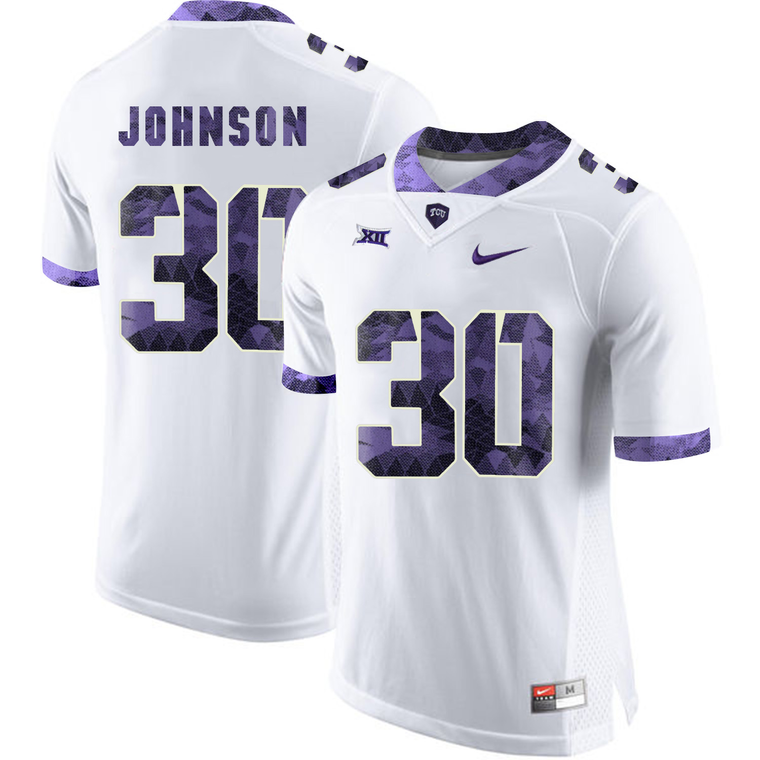 TCU Horned Frogs 30 Denzel Johnson White Print College Football Limited Jersey