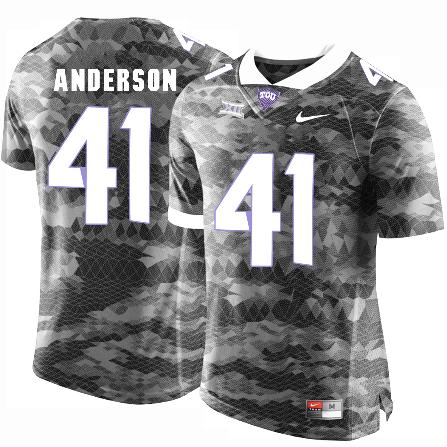 TCU Horned Frogs 41 Jonathan Anderson Gray College Football Limited Jersey