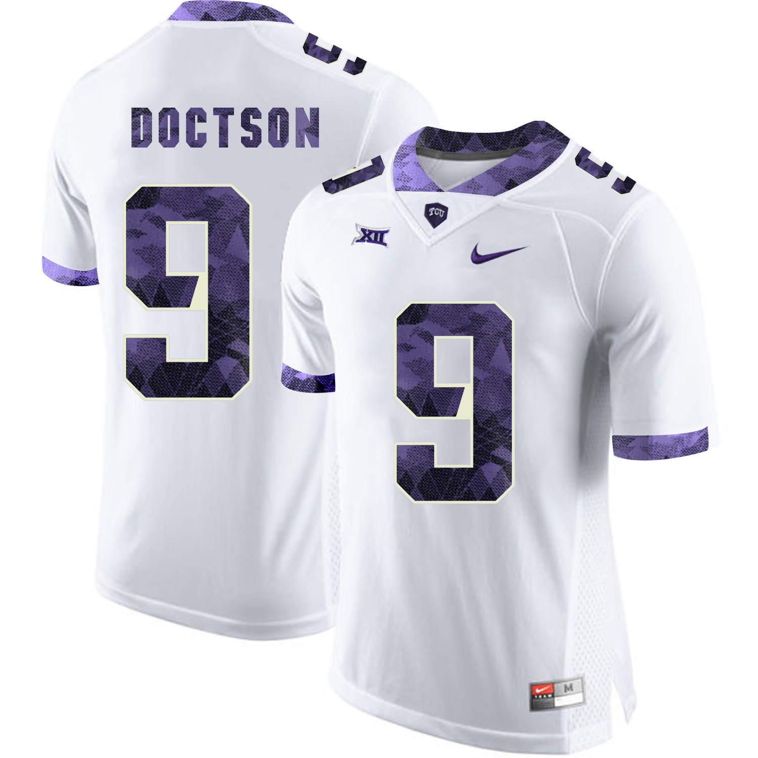 TCU Horned Frogs 9 Josh Doctson White Print College Football Limited Jersey - Click Image to Close