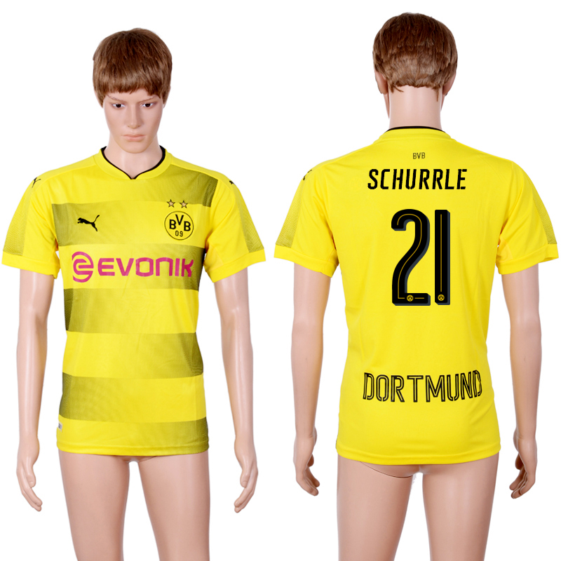 2017-18 Dortmund 21 SCHURRLE Home Thailand Soccer Jersey