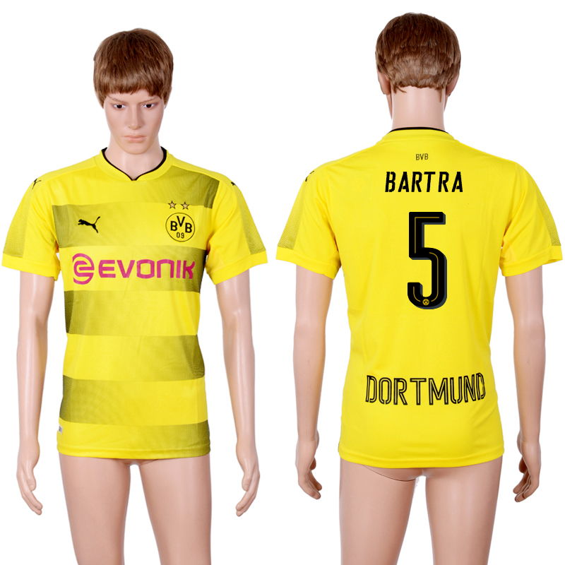 2017-18 Dortmund 5 BARTRA Home Thailand Soccer Jersey