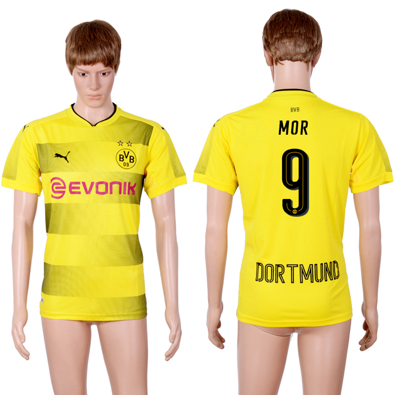 2017-18 Dortmund 9 MOR Home Thailand Soccer Jersey