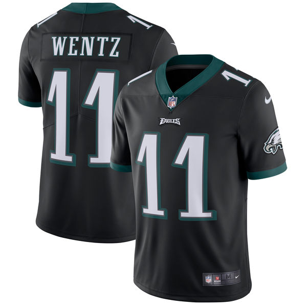 Nike Eagles 11 Carson Wentz Black Youth Vapor Untouchable Player Limited Jersey