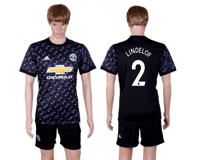 2017-18 Manchester United 2 LINDELOF Away Soccer Jersey 2017-18 Manchester United 2 LINDELOF Away Soccer Jersey
