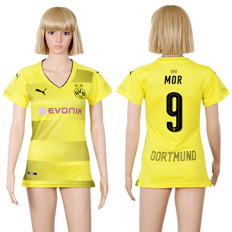 2017-18 Dortmund 9 MDR Home Women Soccer Jersey
