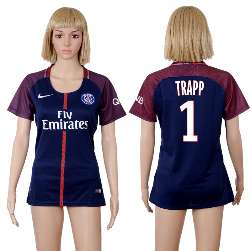 2017-18 Paris Saint-Germain 1 TRAPP Home Women Soccer Jersey