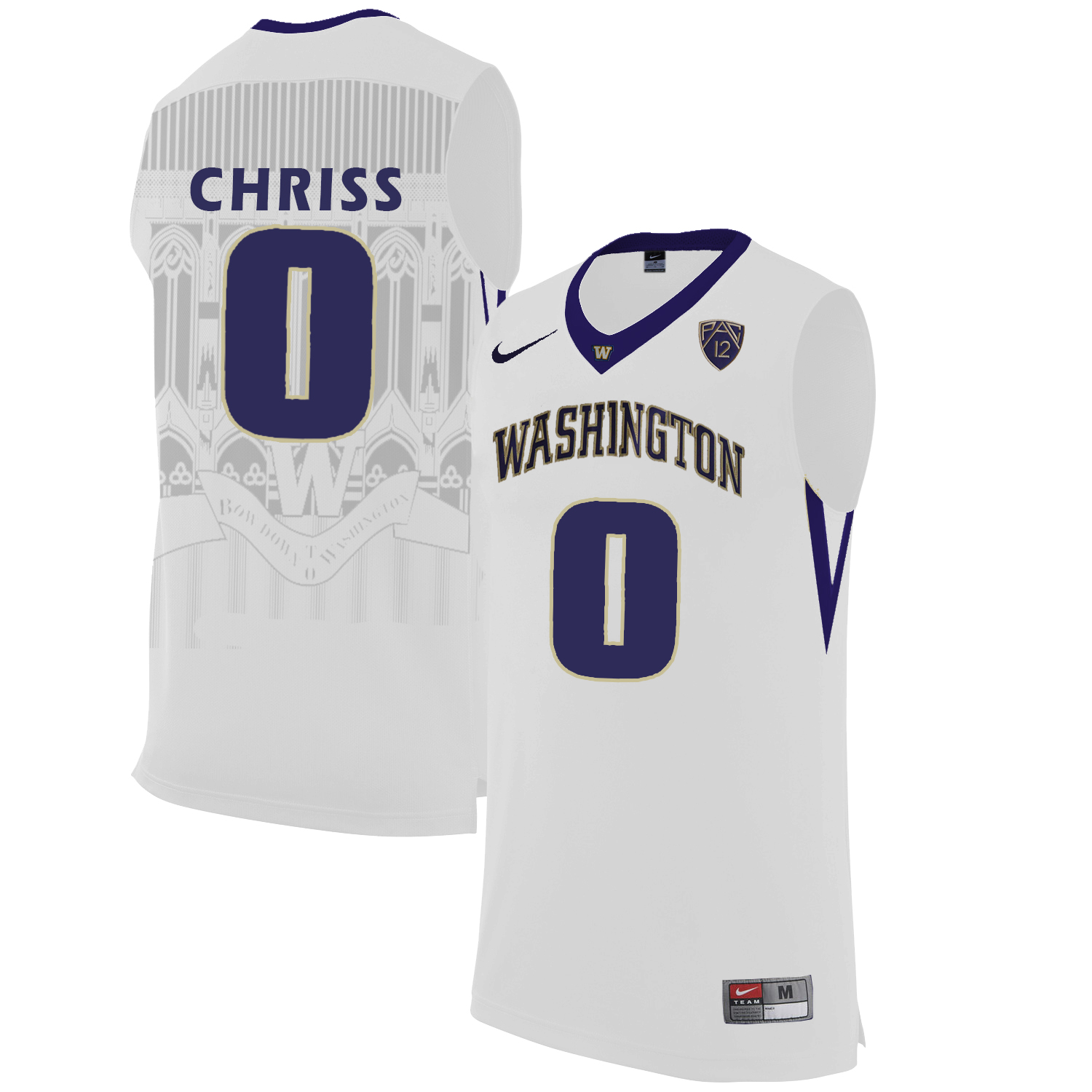 Washington Huskies 0 Marquese Chriss White College Basketball Jersey