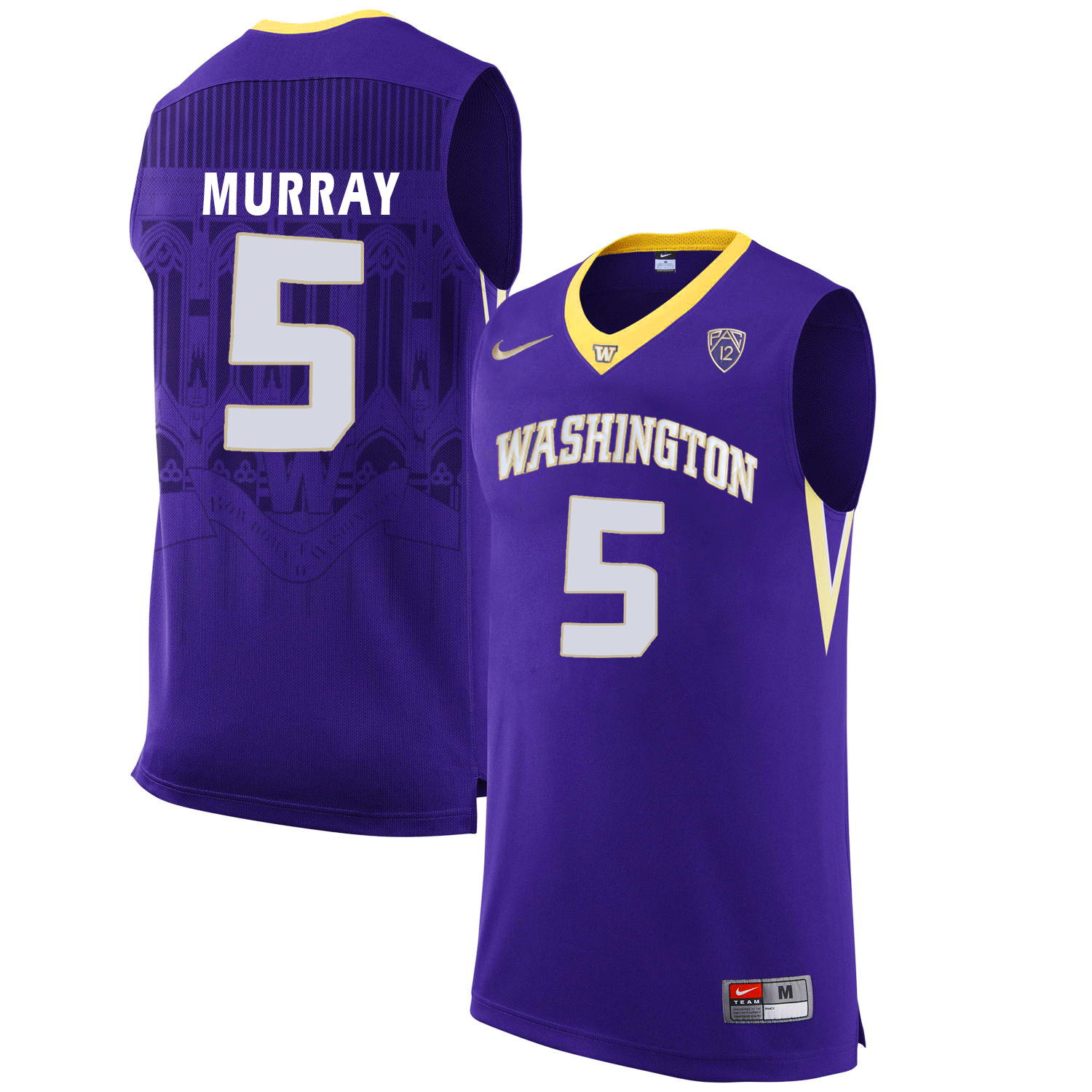 Washington Huskies 5 Dejounte Murray Purple College Basketball Jersey