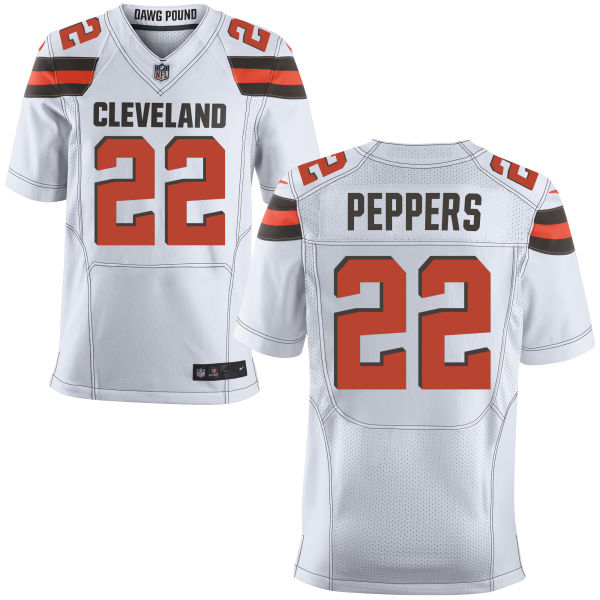 Nike Browns 22 Jabrill Peppers White Elite Jersey