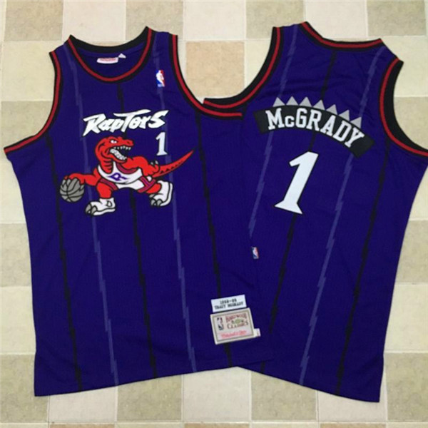 Raptors 1 Tracy McGrady Purple 1998-99 Hardwood Classics Jersey