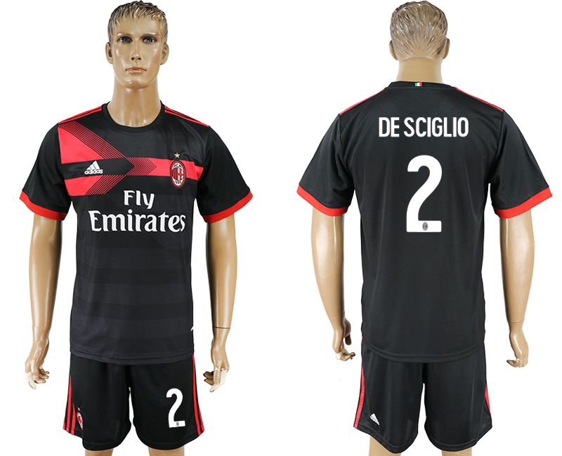 2017-18 AC Milan 2 DE SCIGLIO Third Away Soccer Jersey