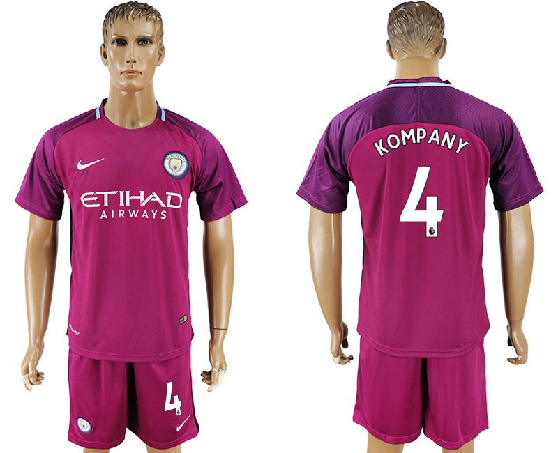 2017-18 Manchester City 4 KOMPANY Away Soccer Jersey 2017-18 Manchester City 4 KOMPANY Away Soccer Jersey