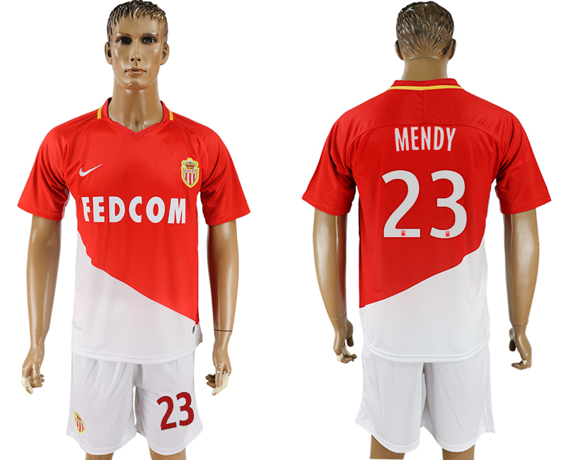 2017-18 Monaco 23 MENDY Home Soccer Jersey 2017-18 Monaco 23 MENDY Home Soccer Jersey