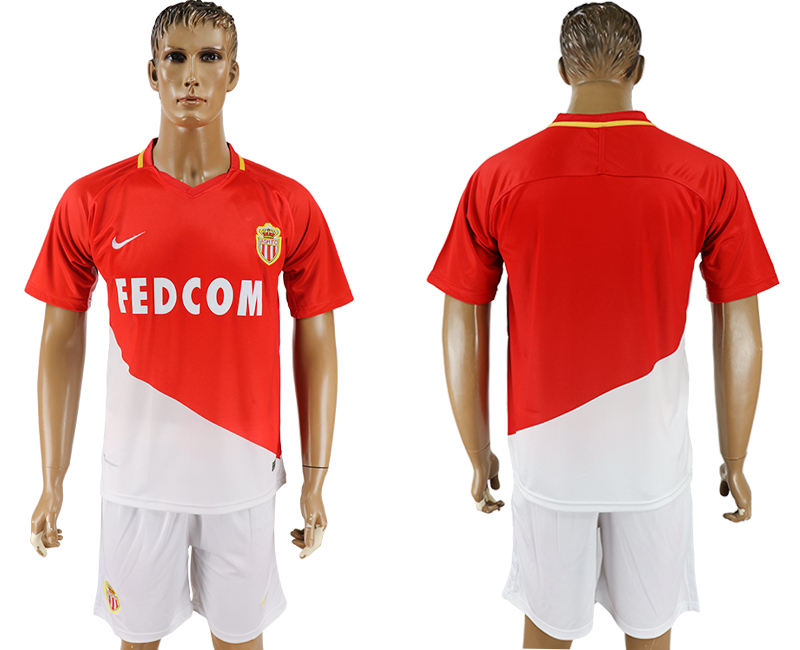 2017-18 Monaco Home Soccer Jersey