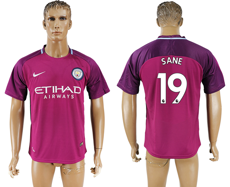 2017-18 Manchester City 19 SANE Away Thailand Soccer Jersey