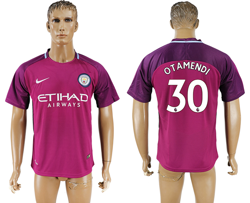 2017-18 Manchester City 30 OTAMENDI Away Thailand Soccer Jersey 2017-18 Manchester City 30 OTAMENDI Away Thailand Soccer Jersey