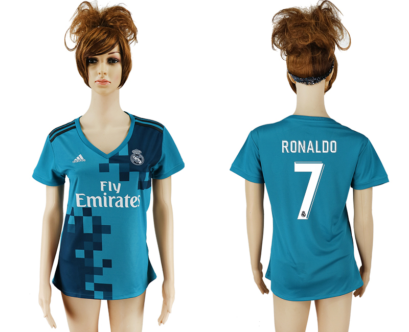 2017-18 Real Madrid 7 RONALDO Third Away Women Soccer Jersey