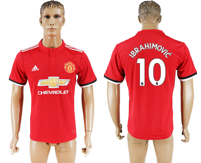 2017-18 Manchester United 10 IBRAHIMOVIC Home Thailand Soccer Jersey