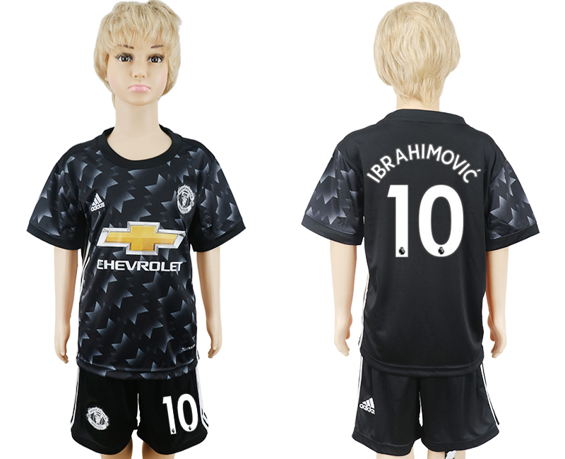 2017-18 Manchester United 10 IBRAHIMOVIC Youth Away Soccer Jersey