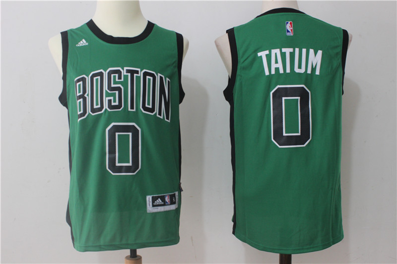 Celtics 0 Jayson Tatum Green Swingman Jersey