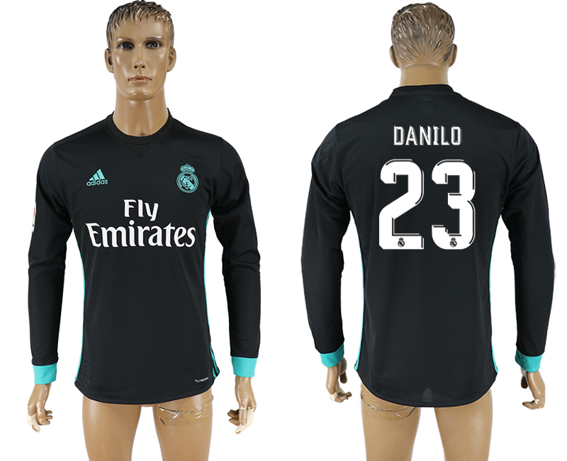 2017-18 Real Madrid 23 DANILO Away Long Sleeve Thailand Soccer Jersey