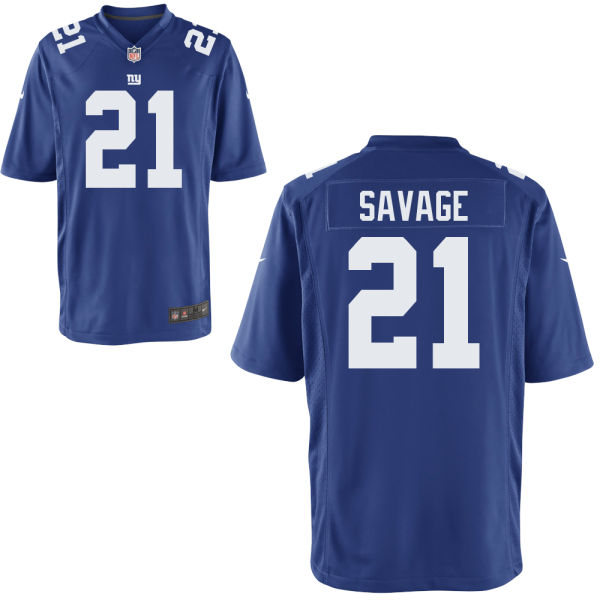 Nike Giants 21 SAVAGE Blue Elite Jersey