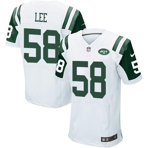 Nike Jets 58 Darron Lee White Elite Jersey