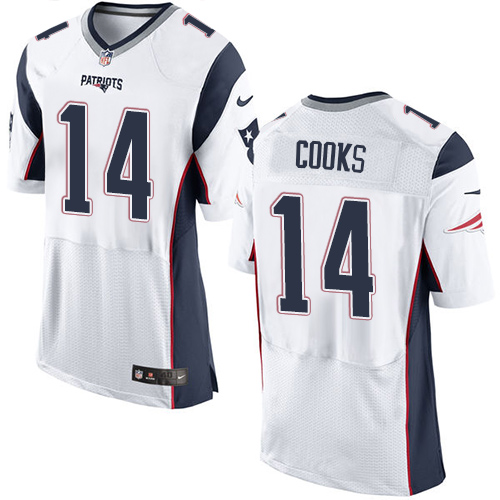 Nike Patriots 14 Brandin Cooks White Elite Jersey - Click Image to Close