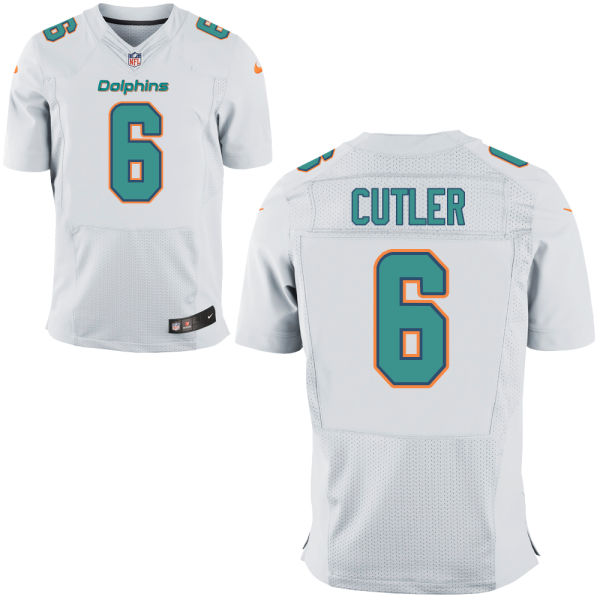 Nike Dolphins 6 Jay Cutler White Elite Jersey