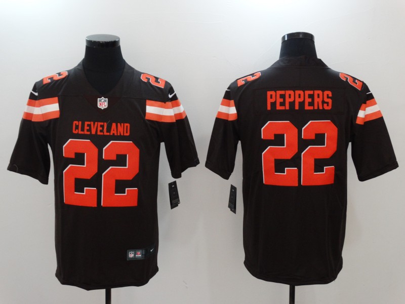 Nike Browns 22 Jabrill Peppers Brown Vapor Untouchable Player Limited Jersey